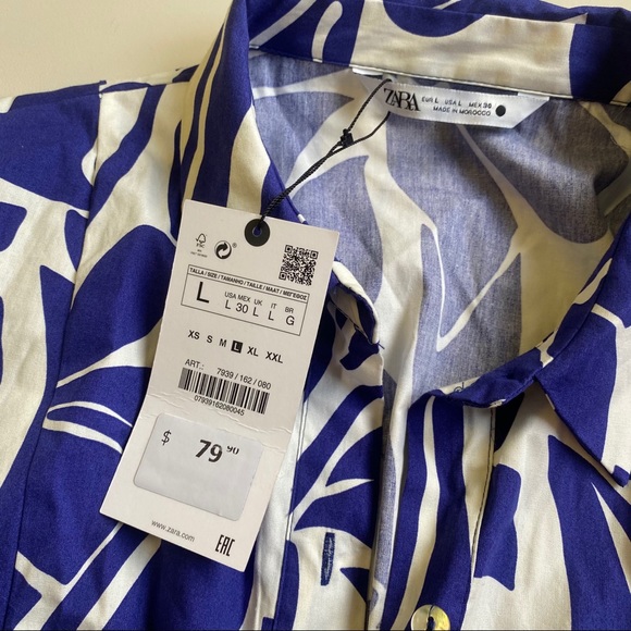 NWOT Zara Shirtdress - Picture 9 of 11